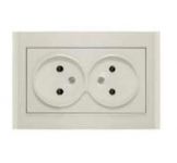 Розетка 2-м СП Бриллиант 16А IP20 без заземл. сл. кость UNIVersal 7948738 Розетка 2-м СП Бриллиант 16А IP20 без заземл. сл. кость UNIVersal 7948738