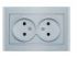 Розетка 2-м СП Бриллиант 16А IP20 без заземл. защ. шторки серебр. UNIVersal 7949773