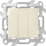 Выключатель 3-кл. 1п 2мод. СП Simon 24 10А IP20 механизм сл. кость Simon 2450391-031