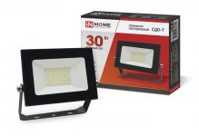 Прожектор светодиодный СДО-7 30Вт 6500К IP65 2700лм 230В черн. IN HOME 4690612034621 Прожектор светодиодный СДО-7 30Вт 6500К IP65 2700лм 230В черн. IN HOME 4690612034621