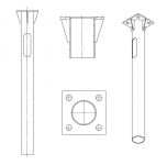 Деталь фундамента закладная для ОГКф-6 UMECON МК 89866 ФМ-0.108-1.5-140(10) фл. 190х190 грунт