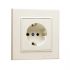 Розетка 1-м СП Karea 16А IP20 с/з крем. Makel 56010028
