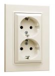 Розетка 2-м СП Karea 16А IP20 с/з крем. Makel 56010082 Розетка 2-м СП Karea 16А IP20 с/з крем. Makel 56010082
