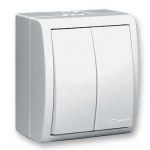 Выключатель 2-кл. ОП Simon 15 Aqua 10А IP54 винтов. зажим бел. Simon 1594398-030 Выключатель 2-кл. ОП Simon 15 Aqua 10А IP54 винтов. зажим бел. Simon 1594398-030