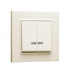 Выключатель 2-кл. СП Karea 10А IP20 с подсветкой крем. Makel 56010023 Выключатель 2-кл. СП Karea 10А IP20 с подсветкой крем. Makel 56010023