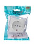 Розетка 1-м СП Vesna с заземл. ПБТ механизм бел. LEZARD 742-0288-122B Розетка 1-м СП Vesna с заземл. ПБТ механизм бел. LEZARD 742-0288-122B