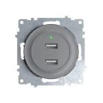 Розетка USB 2-м СП Florence 16А IP20 с подсветкой механизм сер. (1E10351302) OneKeyElectro 2260091 Розетка USB 2-м СП Florence 16А IP20 с подсветкой механизм сер. (1E10351302) OneKeyElectro 2260091