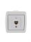 Розетка компьютерная 1-м ОП Nata RJ45 бел. LEZARD 710-0200-139