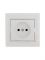 Розетка 1-м СП Mira 16А IP20 без заземл. с бел. вставкой керамика бел. LEZARD 701-0202-121