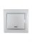 Выключатель 1-кл. СП Mira 10А IP20 с подсветкой со вставкой сер. метал. LEZARD 701-1010-111