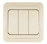 Выключатель 3-кл. 3п СП Mimoza 10А IP20 крем./крем. Makel 25091 Выключатель 3-кл. 3п СП Mimoza 10А IP20 крем./крем. Makel 25091