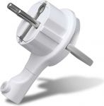 Вилка-невидимка электрическая 16А 250В с заземл. бел. UNIVersal 5566874 Вилка-невидимка электрическая 16А 250В с заземл. бел. UNIVersal 5566874