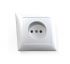 Розетка 1-м СП Селена РС16-369 16А IP20 бел. Кунцево 8110