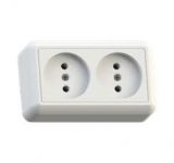 Розетка 2-м ОП Оптима РА10-373 10А IP20 без заземл. с монтаж. пластиной бел. Кунцево 8009 Розетка 2-м ОП Оптима РА10-373 10А IP20 без заземл. с монтаж. пластиной бел. Кунцево 8009