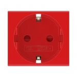 Розетка 1-м 2мод. Viva 16А IP20 2P+E с заземл. защ. шторки красн. DKC 45015