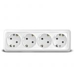 Розетка 4-м ОП Олимп с заземл. бел. UNIVersal 1163 Розетка 4-м ОП Олимп с заземл. бел. UNIVersal 1163