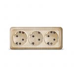 Розетка 3-м ОП Олимп с заземл. сосна UNIVersal 1173 Розетка 3-м ОП Олимп с заземл. сосна UNIVersal 1173