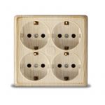 Розетка 4-м ОП Олимп с заземл. квадрат сосна UNIVersal 1177 Розетка 4-м ОП Олимп с заземл. квадрат сосна UNIVersal 1177