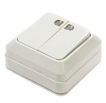 Выключатель 2-кл. ОП Bolleto 10А IP20 7123 накладной с подсветкой бел. ASD / IN HOME 4680005959778 Выключатель 2-кл. ОП Bolleto 10А IP20 7123 накладной с подсветкой бел. ASD / IN HOME 4680005959778