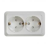 Розетка 2-м BOLLETO защ. шторки с заземл. накл. 7128х бел. ASD / IN HOME 4690612000961 Розетка 2-м BOLLETO защ. шторки с заземл. накл. 7128х бел. ASD / IN HOME 4690612000961