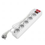 Удлинитель с сетевым фильтром 5х1.8м 10А IP21 ПВС 3х0.75 бел. Союз 1340 Удлинитель с сетевым фильтром 5х1.8м 10А IP21 ПВС 3х0.75 бел. Союз 1340