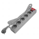 Удлинитель с сетевым фильтром 5х3м 10А IP21 ПВС 3х0.75 сер. Союз 1329 Удлинитель с сетевым фильтром 5х3м 10А IP21 ПВС 3х0.75 сер. Союз 1329