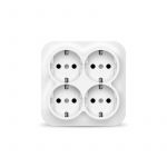 Розетка 4-м ОП 16А IP20 с заземл. бел. квадрат IONICH 1449 Розетка 4-м ОП 16А IP20 с заземл. бел. квадрат IONICH 1449
