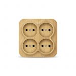 Розетка 4-м ОП 10А IP20 квадрат. без заземл. сосна IONICH 1458 Розетка 4-м ОП 10А IP20 квадрат. без заземл. сосна IONICH 1458