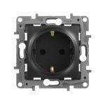 Розетка 1-м СП Etika 16А IP31 250В 2P+E с заземл. защ. шторки немецк. стандарт винтов. клеммы механизм антрацит Leg 672622 Розетка 1-м СП Etika 16А IP31 250В 2P+E с заземл. защ. шторки немецк. стандарт винтов. клеммы механизм антрацит Leg 672622