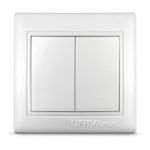 Выключатель 2-кл. СП Севиль 10А IP20 бел. UNIVersal С0023 Выключатель 2-кл. СП Севиль 10А IP20 бел. UNIVersal С0023