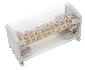 Распределительный блок фаза-ноль 8х12мм 2х15 отв.  125А
