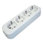 Колодка удлинителя 4-м с заземл. АБС-пластик UNIVersal E304 Колодка удлинителя 4-м с заземл. АБС-пластик UNIVersal E304