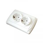 Розетка 2-м СП Маргарита 16А IP20 с заземл. бел. UNIVersal М0128 Розетка 2-м СП Маргарита 16А IP20 с заземл. бел. UNIVersal М0128