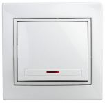 Выключатель 1-кл. СП Plano 10А IP20 1-102-01 250В с подсветкой бел. Intro Б0027597