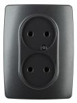 Розетка 2-м СП Эра12 12-2107-05 16А IP20 16AX 250В 2х2P антрацит Эра Б0031242 Розетка 2-м СП Эра12 12-2107-05 16А IP20 16AX 250В 2х2P антрацит Эра Б0031242