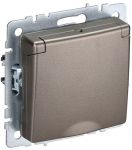 Розетка BRITE РСбш10-3-БрШ 16А IP20 с заземл. защ. шторки с крышкой шампань IEK BR-R16-16-K37 Розетка BRITE РСбш10-3-БрШ 16А IP20 с заземл. защ. шторки с крышкой шампань IEK BR-R16-16-K37