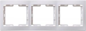 Рамка 3-м Кварта РГ-3-КБ горизонт. бел. IEK EMK30-K01-DM Рамка 3-м Кварта РГ-3-КБ горизонт. бел. IEK EMK30-K01-DM