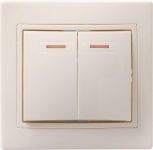 Выключатель 2-кл. СП Кварта 10А IP20 ВС10-2-1-ККм с индикацией крем. IEK EVK21-K33-10-DM Выключатель 2-кл. СП Кварта 10А IP20 ВС10-2-1-ККм с индикацией крем. IEK EVK21-K33-10-DM