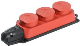 Розетка 3-м ОМЕГА РБ33-1-0м IP44 каучук красн. IEK PKR61-016-2-K04 Розетка 3-м ОМЕГА РБ33-1-0м IP44 каучук красн. IEK PKR61-016-2-K04